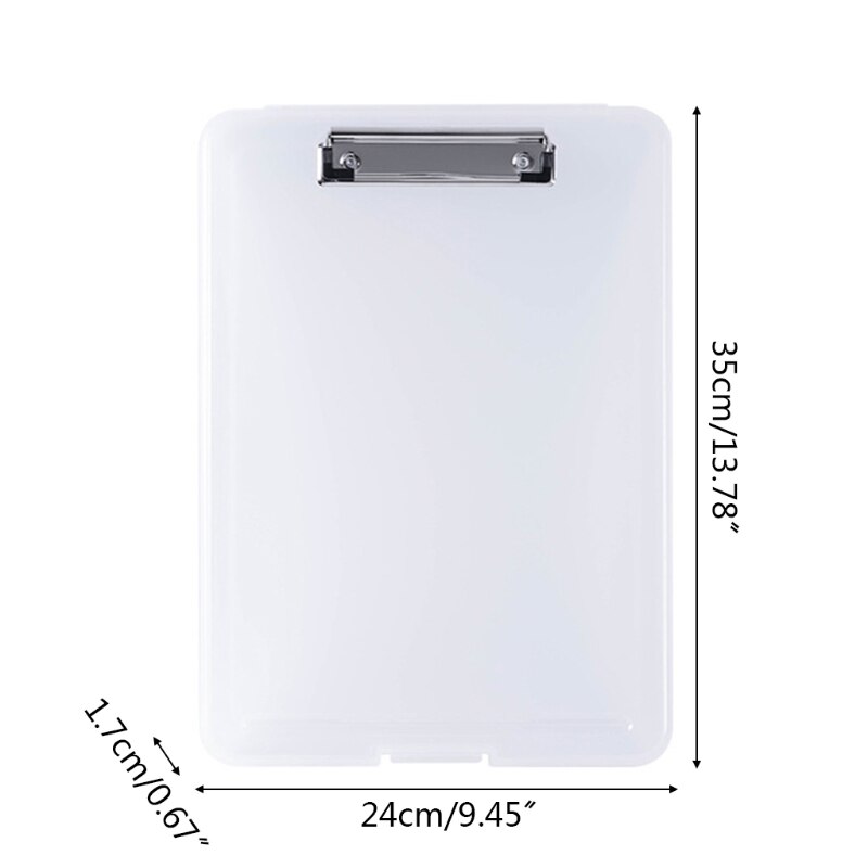 A4 Klassieke Multifunctionele Bestandsmap Organizer Case Plastic Klembord Opbergdoos Pennenhouder Kantoorbenodigdheden Briefpapier