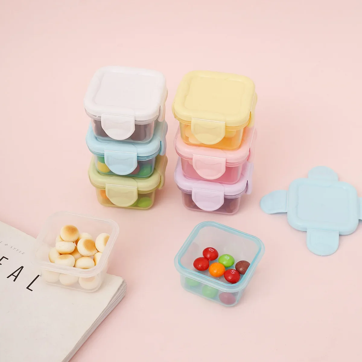 Plastic Voedselcontainer - Luchtdichte Vochtbestendige Vierkante Doos - Keuken & Huis Organisatie