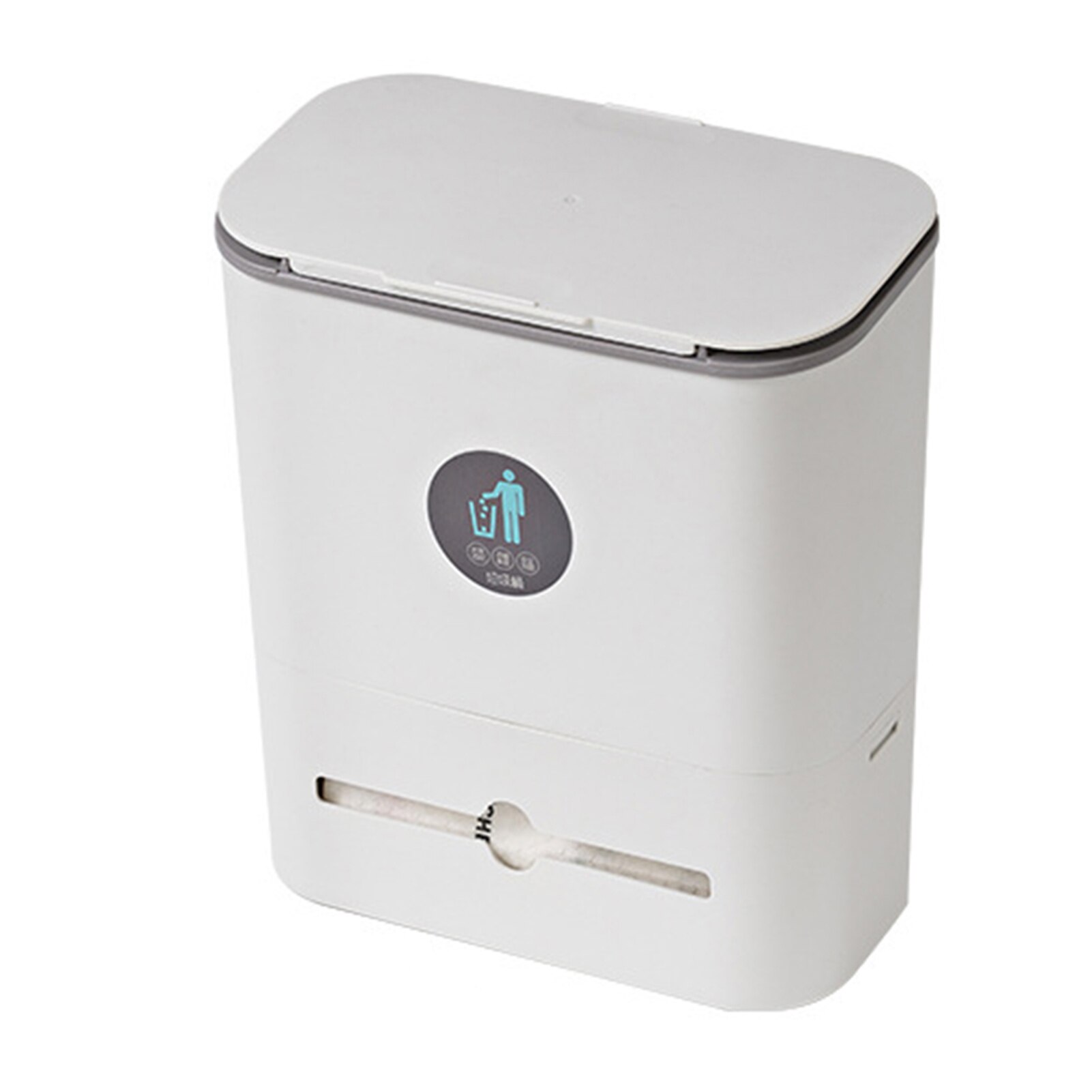 9L Hanging Trash Can Kitchen Cabinet Door Hanging Trash Bin Garbage Home Office Car Trash Can With Lid Food Waste Compost Bin: E