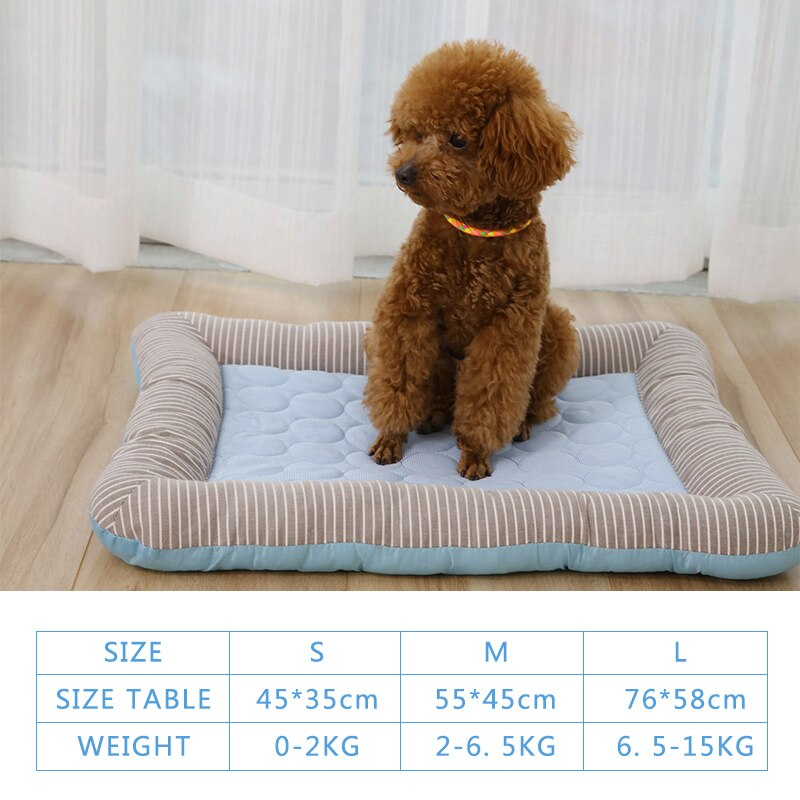 Verano fresco sensación gato perro sofá cama para perros transpirable mascota del hogar sofá medio perros grandes perro gato Mat