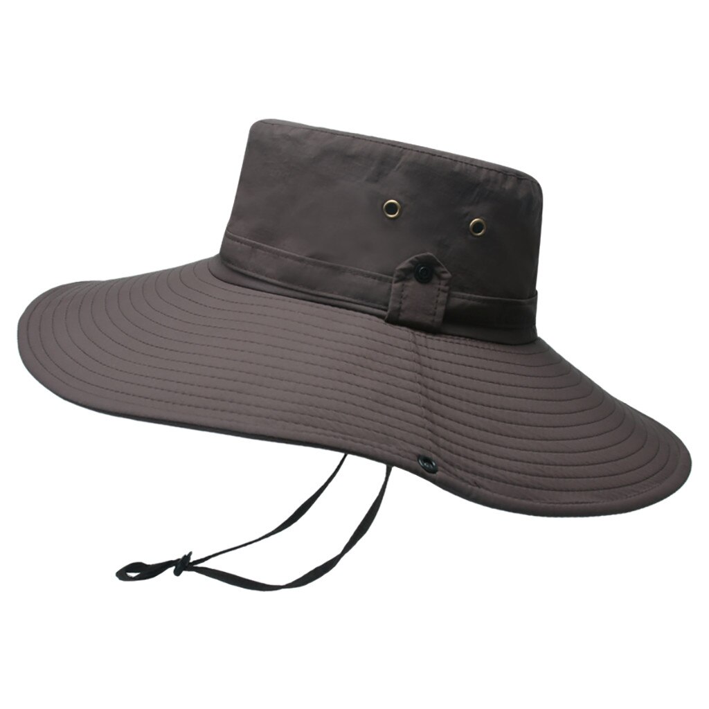 Men Large Wide Brim Hats Waterproof Hat Camping Plus Size Bucket Hat Breathable Sun Protection Cap Summer Outdoors Fisherman Hat