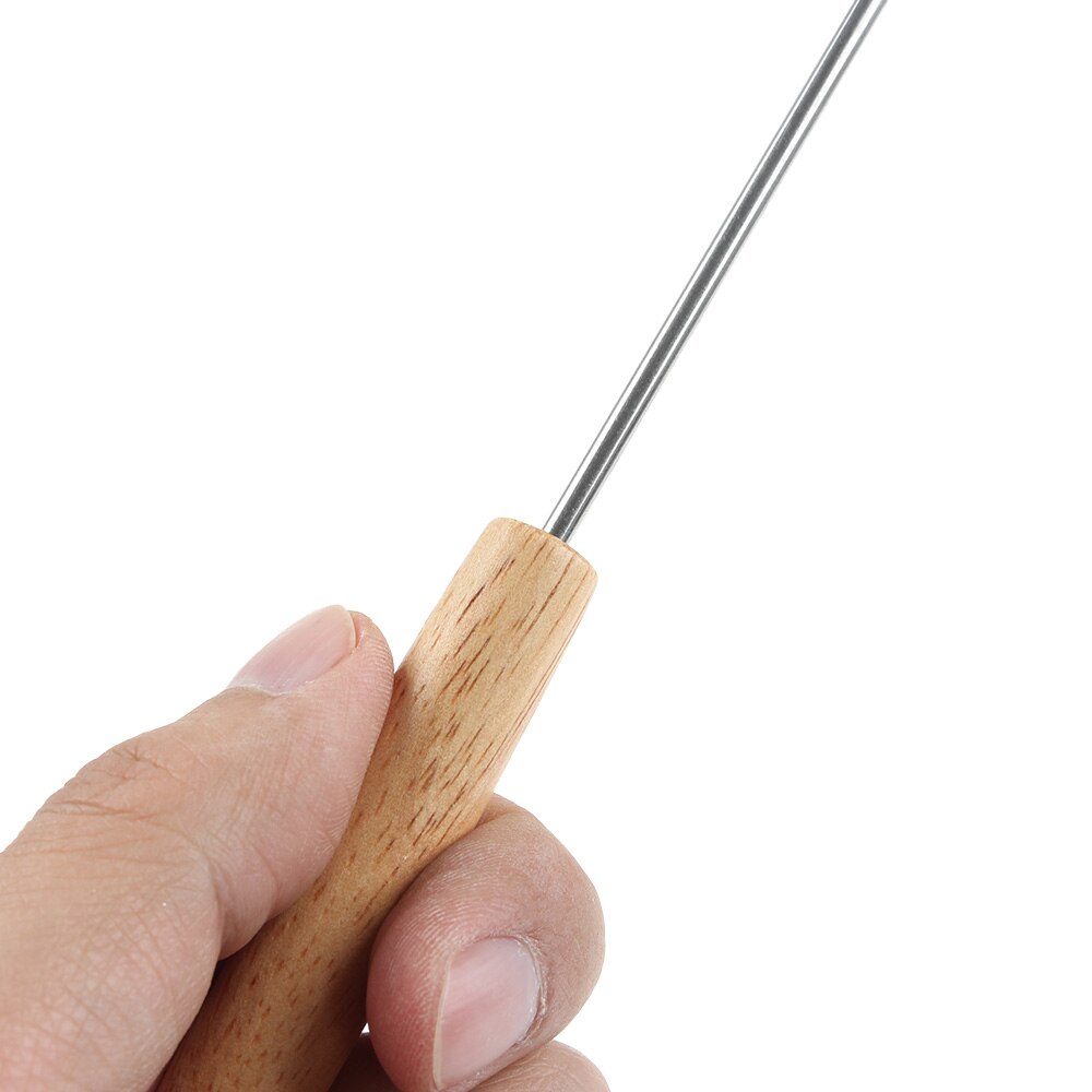 Spot 6 delar uppsättning ekhandtag schweizisk ostfondue choklad dessertgaffel rostfritt stål 24 cm
