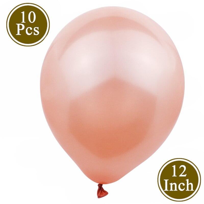 15pcs Printed Balloons Rose Gold Number Latex Confetti Balloons Happy Year Wedding Birthday Party Decorations 83D