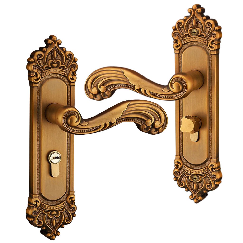 Double Handleset with Swivel Lever Knob, Bathroom Privacy Leverset