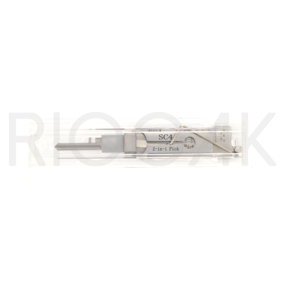 Lishi 2 in 1 Tool SS001 SS002 SS002R pro R52 KW1 KW5 SC1 SC4 SC20 M1/MS2 AM5 TE2 Locksmith Tools for Home Door Civil Locks: Silver