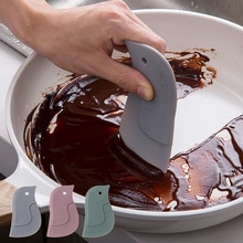 Penguin shape soft scraper kitchen baking gadget Multifunction scraper oil plate scraping grease scraper