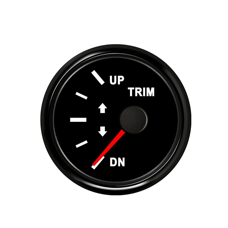 Universal 2" 52mm Boat Trim Gauge Outboard Engine Marine TRIM METER 12V 24V with Red Backlight: BN