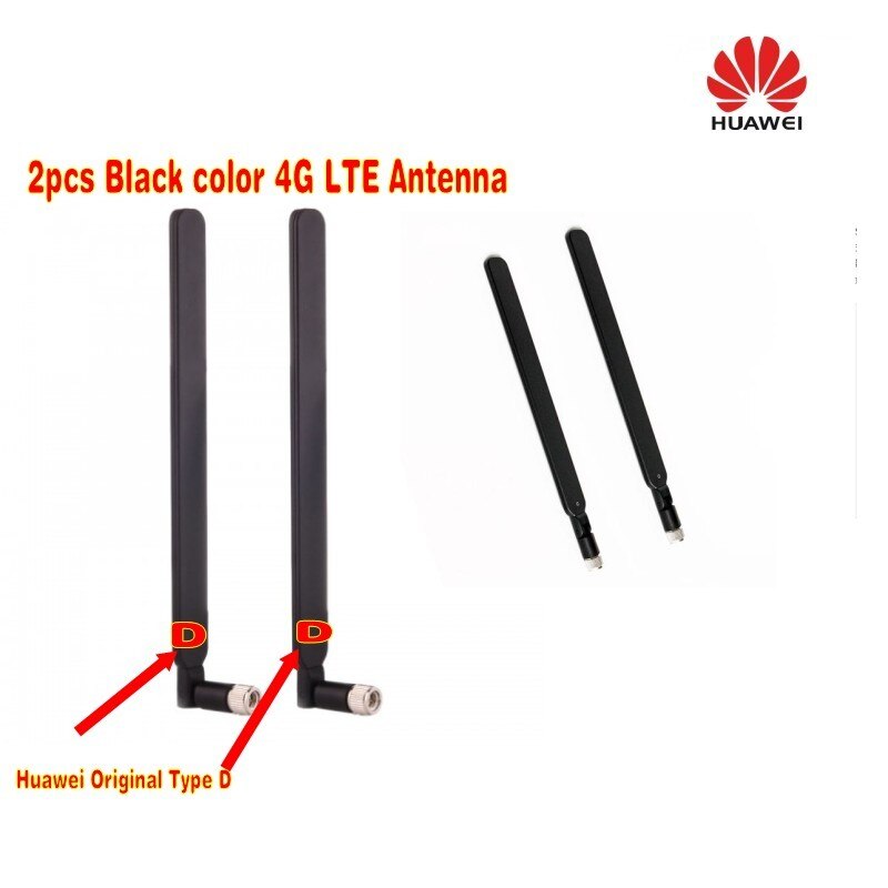 2pcs Original Huawei B525 E5186 B593 External Antenna Type D black color