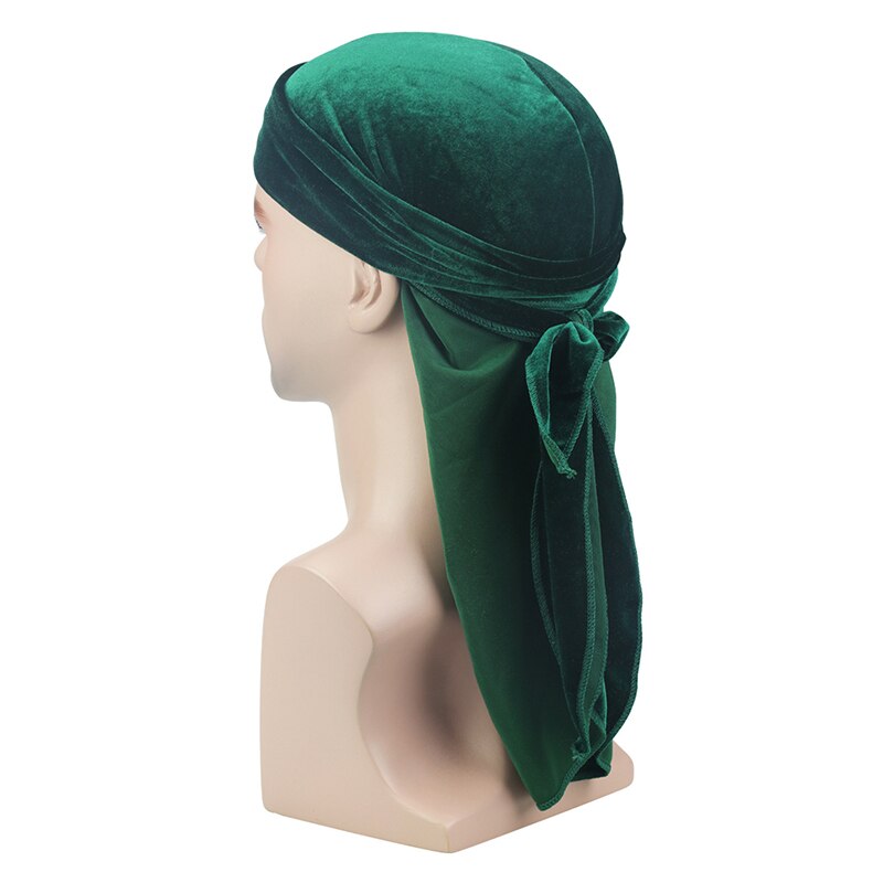 Durag-Bonnet en velours longue queue | Chapeau pour hommes et femmes, Bonnet de chimio, chapeau Bandana unisexe chaîne de tête élastique, Bonnet indien de