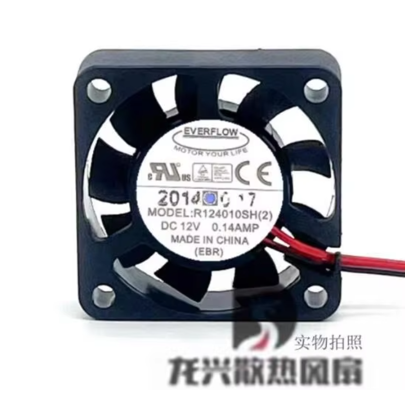 Everflow  r124010sh dc 12v 0.14a 40 x 40 x 10mm 2-- tråds serverkøleblæser