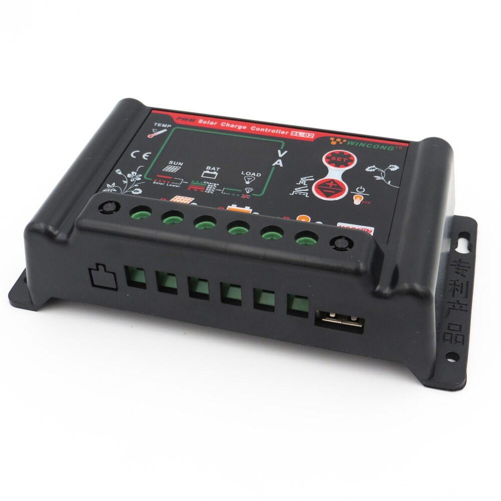 Laadregelaar 30A 20A 10A 12V 24V Auto Intelligentie Home System Regulator SL02B Wincong Batterij Li-Ion Ni-Mh LiFePO4
