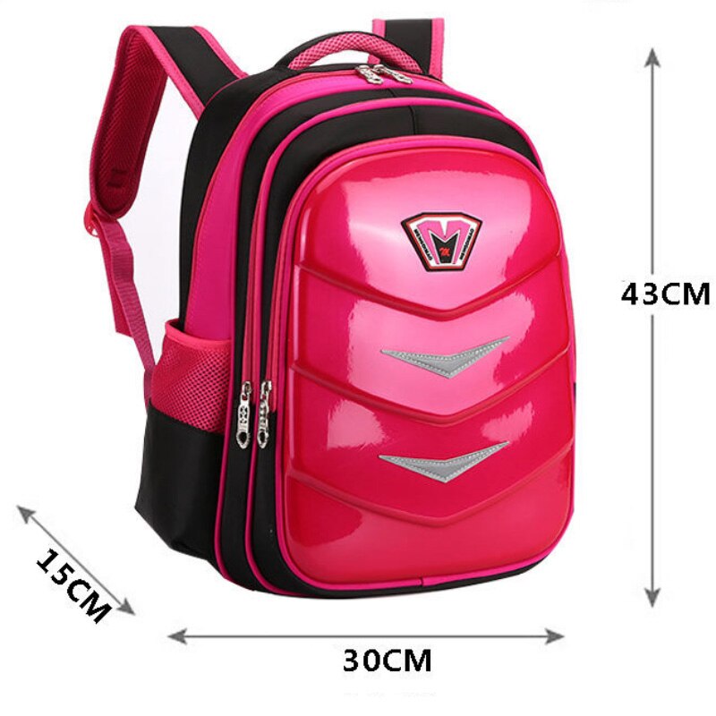 Sac à dos d'école imperméable et réfléchissant pour enfants, cartable orthopédique de supérieure pour filles et garçons: Rose big