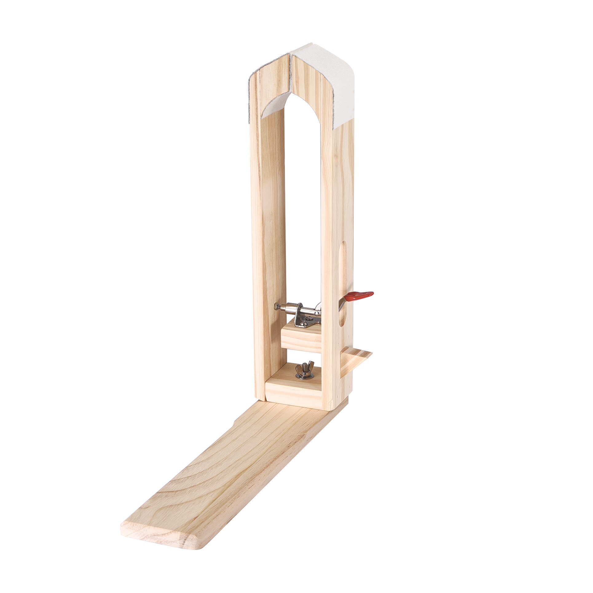 Wood Leathercraft Hand Stitching Pony Leather Craft Lacing Sewing DIY Table Desktop Tool Portable Horse Clamp: C glued leather