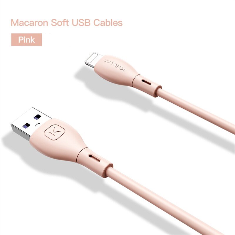 Kuulaa Vloeibare Siliconen Kabel Voor Iphone 11 Pro Max X Xr Xs 8 7 6 6S 5 5S se Ipad Opladen Charger Cord Draad Voor Iphone Kabel: Pink / 2m
