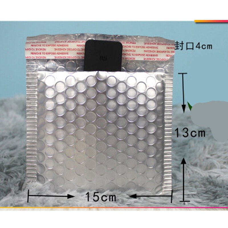 Matte Zilveren Cd/Cvd Verpakking Bubble Mailers Papier Gevoerde Enveloppen Bag Bubble Mailing Envelop Tas: 15x13cm 10pcs