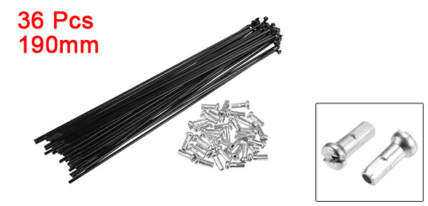 X Autohaux 36pcs 14G J Bend Bicycle Steel Spokes 119mm 125mm 136mm 138mm 141mm 144mm 153mm 158mm 169m Cycle Spokes with Nipples