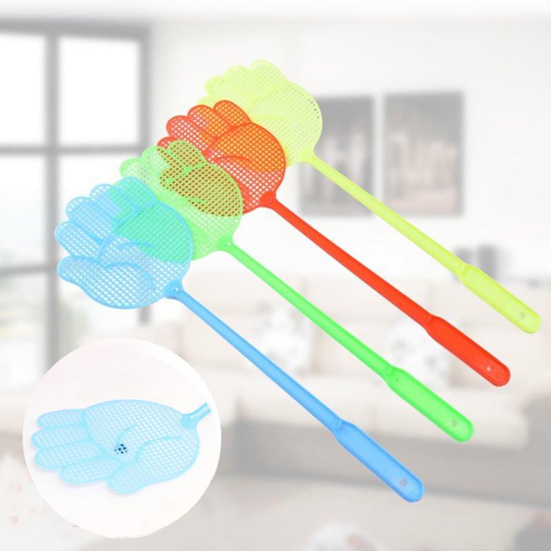 Fly Insect Swat Swatter Bug Mosquito Wasp Swatters Plastic Durable Long Handle Indoor Outdoor Home Control Fly Insect 1Pc Cute