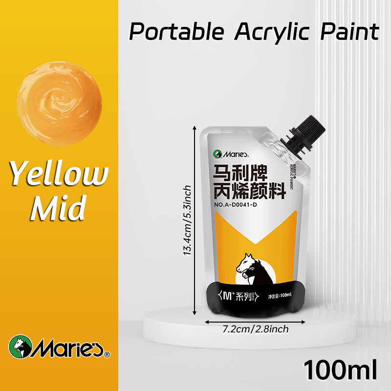 100 ml Marie-Acrylfarbe, verschiedene Farben, wasserfest, Pigmente zum Basteln, Felsen, Holz, professionelle Pigmente für Erwachsene, Künstler