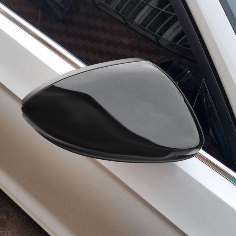 2 stuks Voor Vw Golf 7 Mk7 7.5 Gtd R Gti Touran L E-Golf Side Wing Mirror Cover caps Heldere Zwarte Achteruitkijkspiegel Case Cover 201