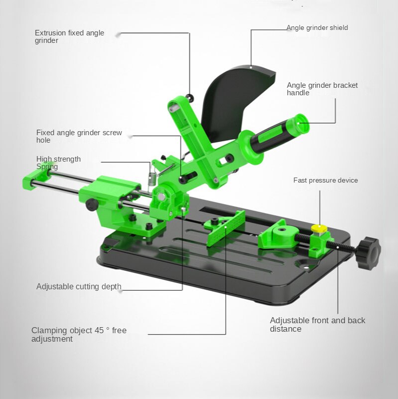 Universal Angle Grinder Stand Bracket Holder Metal Cutting Machine Support Power Tools Accessories 100 and 125 Angle Grinder.