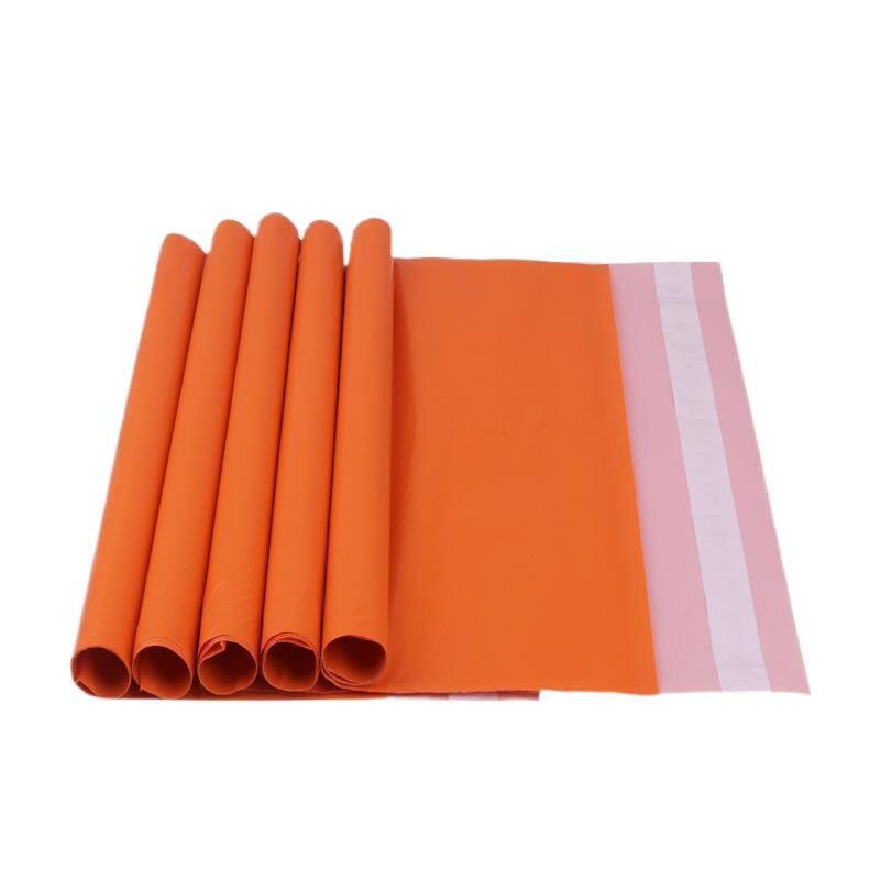 50 stücke Neue Orange 14 Draht Selbst-Dichtung Klebstoff Lagerung Tasche Matte Material Umschlag Mailer Post Wasserdichte Tasche Verpackung taschen