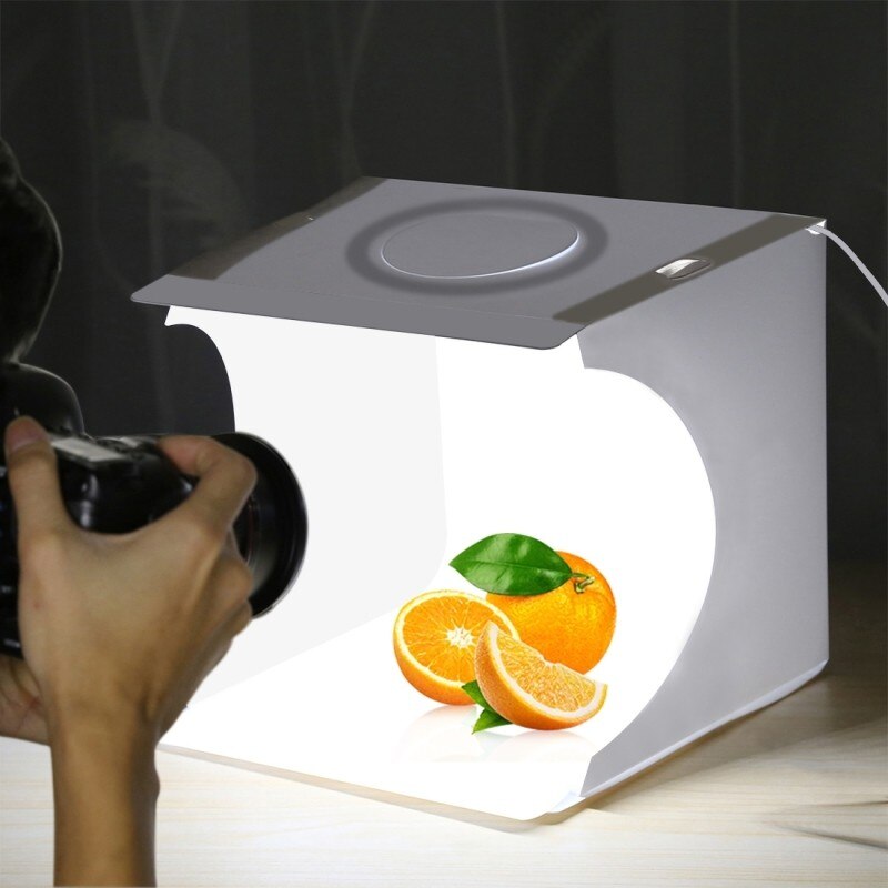 6 Backdrops Mini Folding Light Box Photography Photo Studio Box With Dual LED Strip Lights For Small Articles Photographys