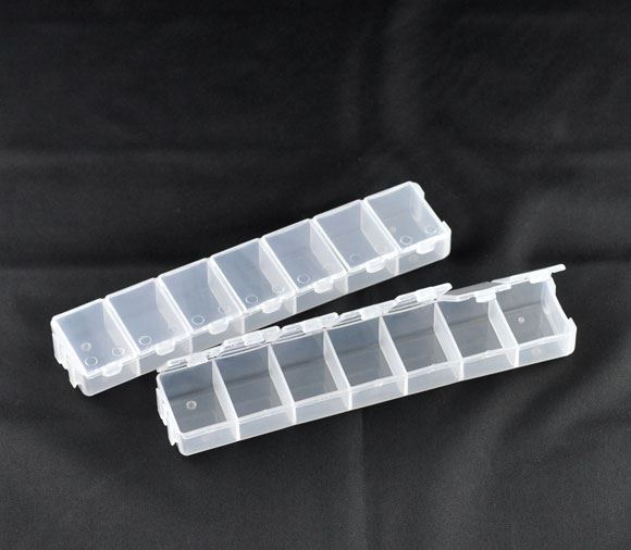 Plastic Rectangular Transparent Bead Box Bead Roller For Jewelry Making Perfect Polymer Clay Beads Rectangle Transparent: 158mm x 34mm