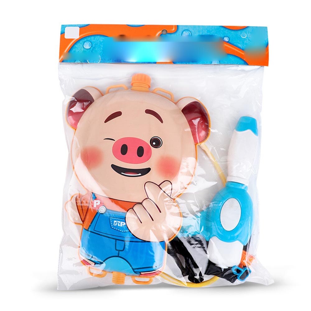 Agua pulverizada de juguete bonitos animales cerdo bolsa mochila agua playa Squirt juguete niños jugar agua juguetes