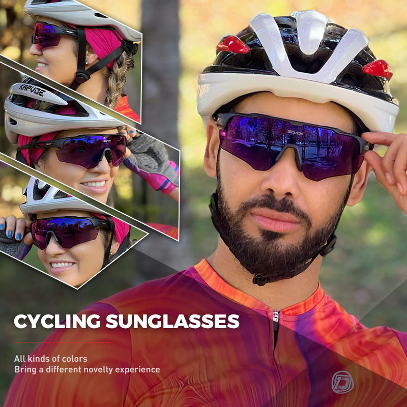 SCVCN Fietszonnebril Heren Dames Mtb Fietsbril UV400 Gepolariseerde Visserijbeschermingsbril Meekleurende Fietsbril