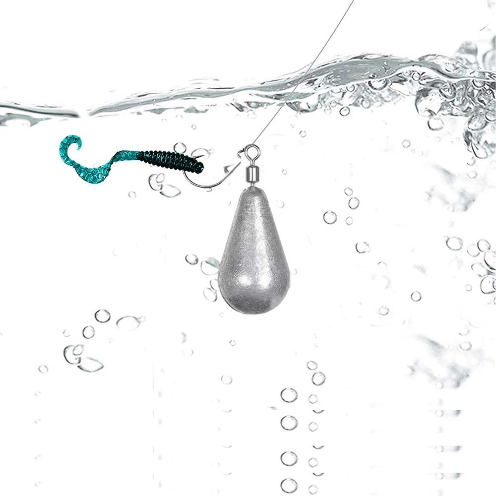 10 pçs/lote chumbadas de peso de pesca 3.5g 5g 7g 10g 14g 20g isca macia chumbada baixo equipamento de pesca acessórios