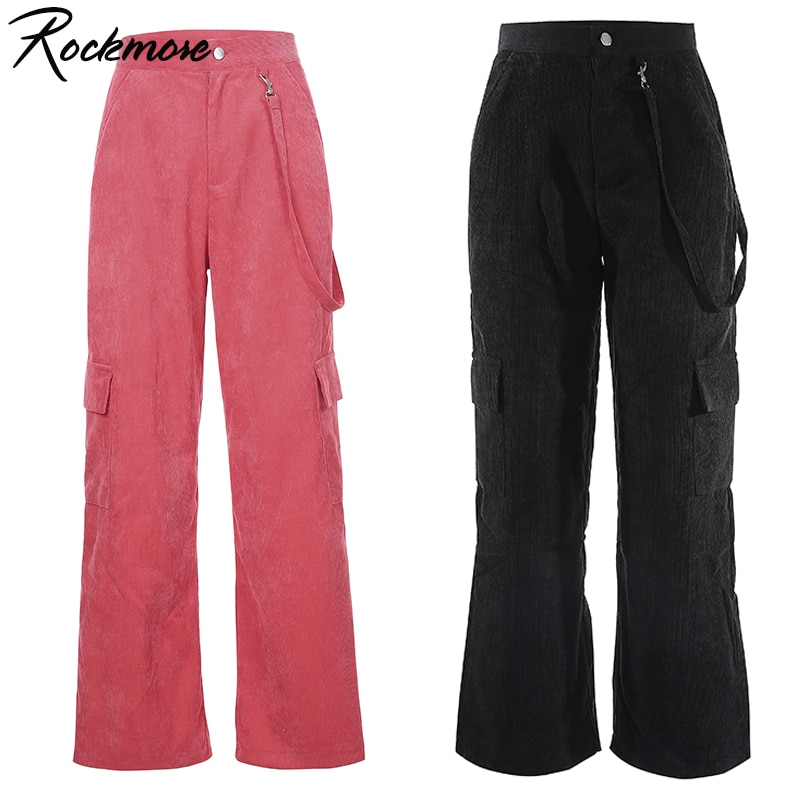 Rockmore vintage joggers kvinder brede ben lige bukser streetwear sweatpants højtaljede bukser koreanske plus size harajuku bukser