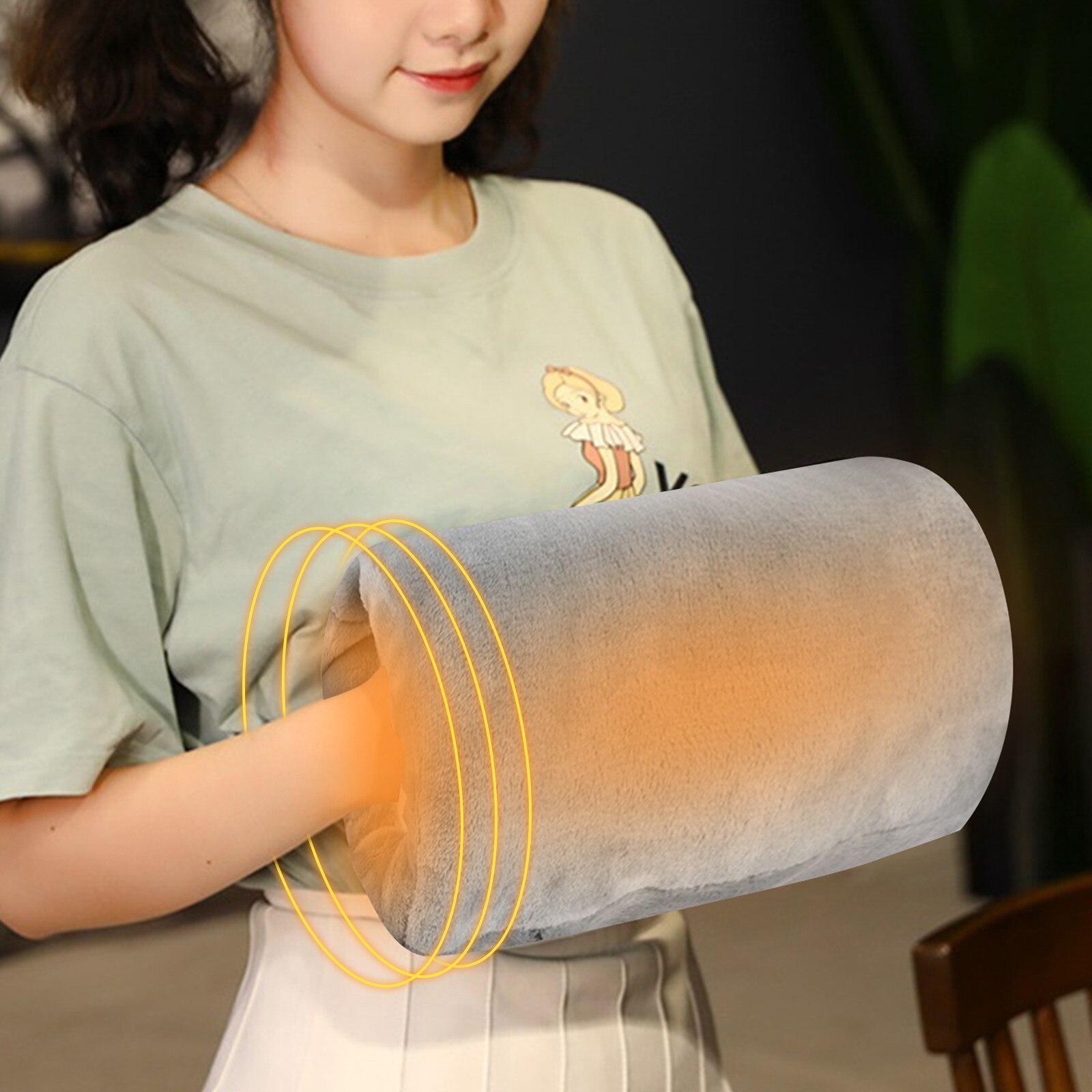 Warm Slippers USB Electric Heating Pad Feet Warm Slippers Winter Hand/Foot Warmer Washable Household Foot Warmer