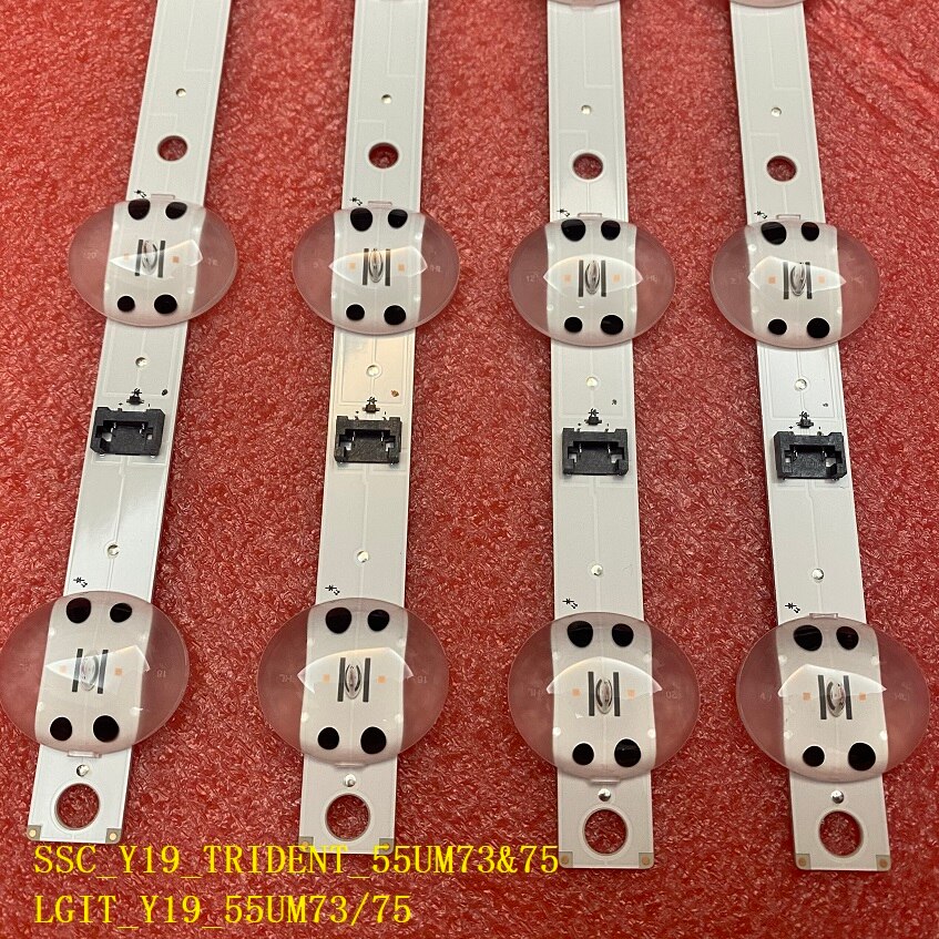 Tira de luces LED de retroiluminación, accesorio para LG 55UM7660PLA 55UM7450PLA 55UM7400PLB 55UM7300AUE 55UM7650PSB 55UM7470PSA 55UM7520PSB 55UM7300PUA, 4 piezas