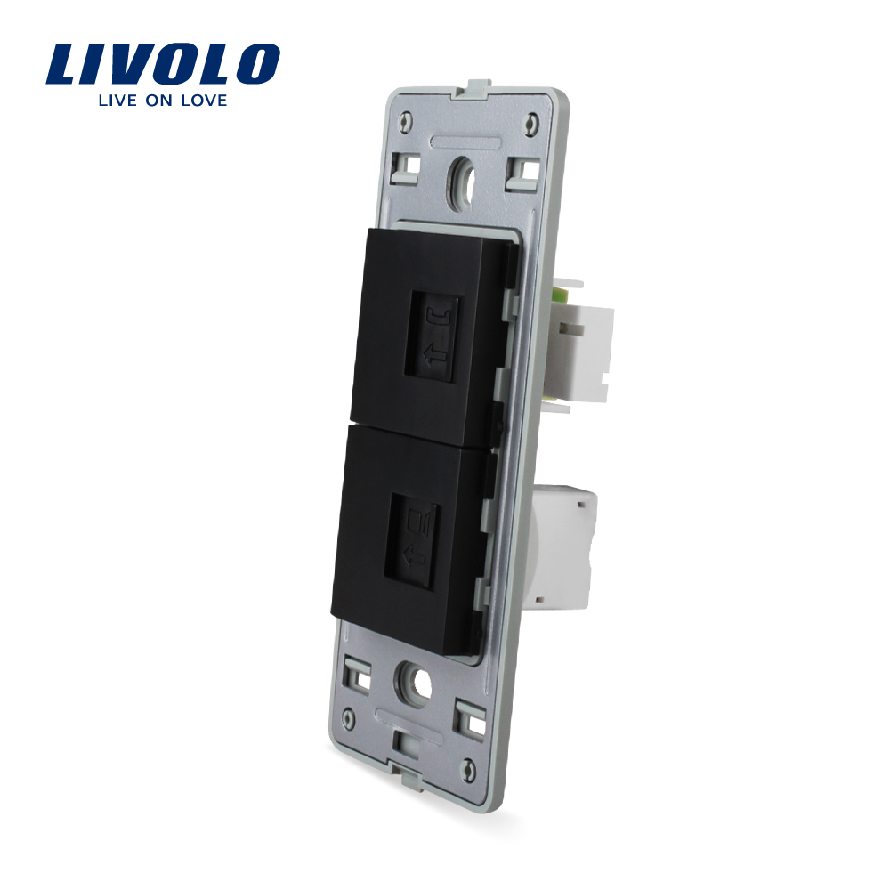 Livolo US standaard Basis van Telefoon en Computer Socket/Stopcontact, Stopcontact Accessoire, VL-C5-1TC-11/12