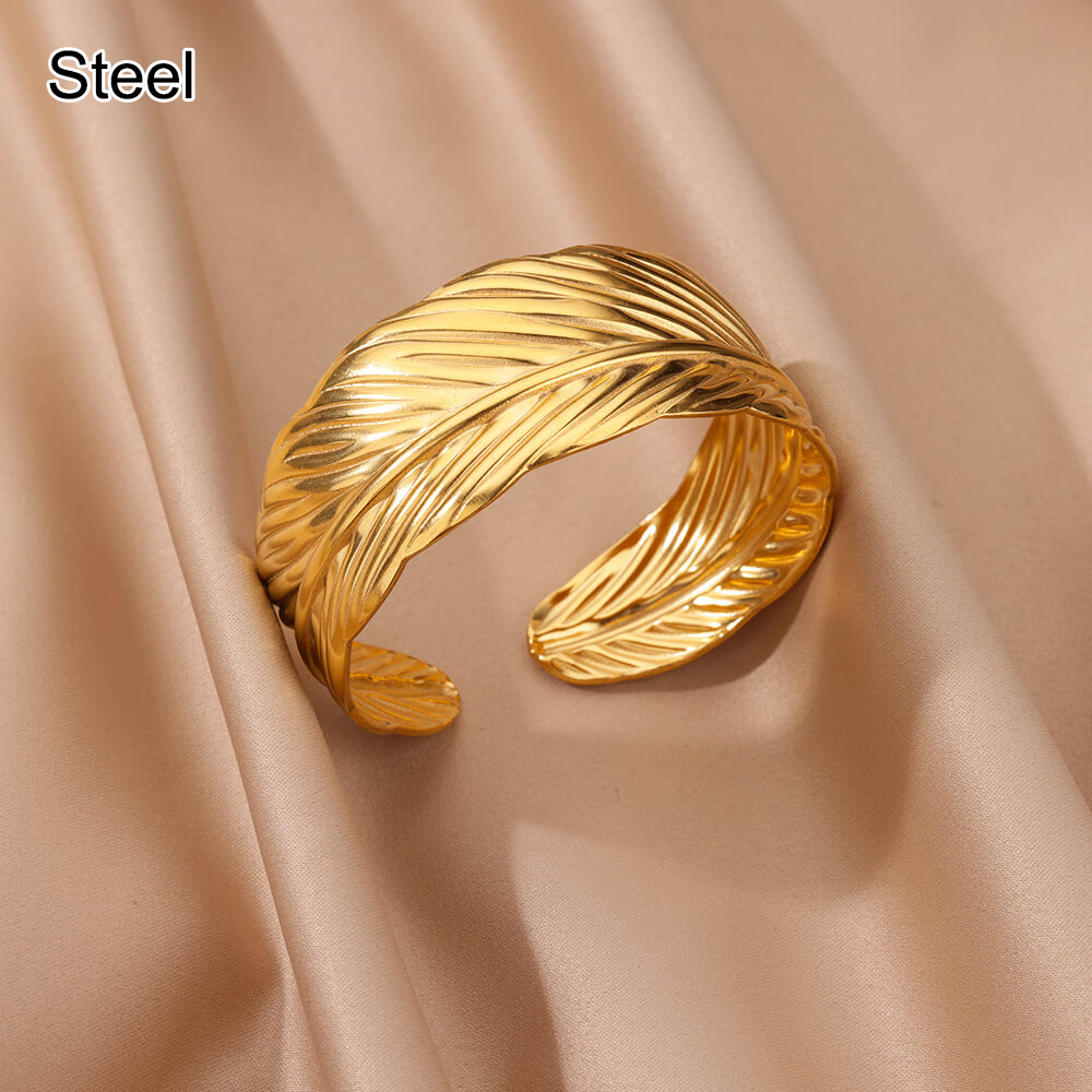 Stainless Steel Wide Bangles for Women Luxury Gold Color Open Chunky Cuff Bangle Bracelet femme Vintage Wedding Jewelry: SILVER PLATED