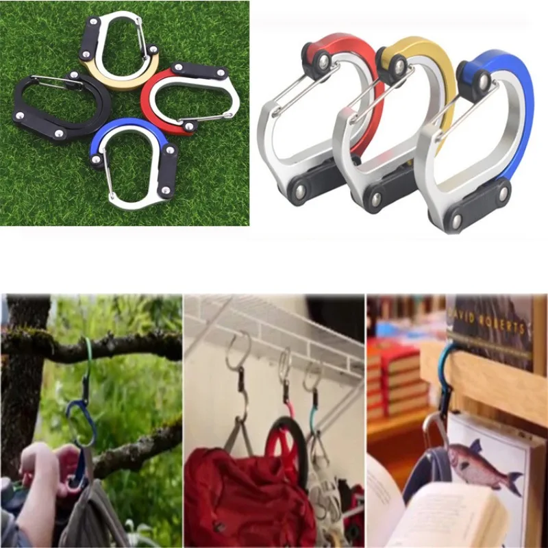 Camping hybrid Ausrüstung Clip Karabiner Rotierender Haken Clip Nicht verriegelnde starke Clips zum Angeln Wandern Reisen Rucksack Karabiner Clip
