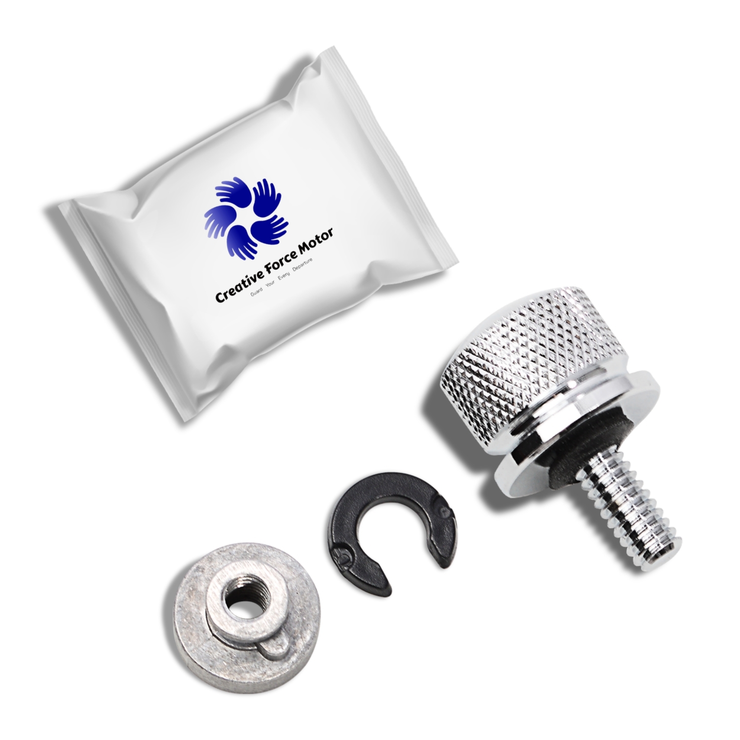Quick Release Rear Fender Seat Bolt Nut Kit Motorcycle Mount Screw For Harley Sportster XL Softail FL Dyna Street Bob Road Glide: Silver