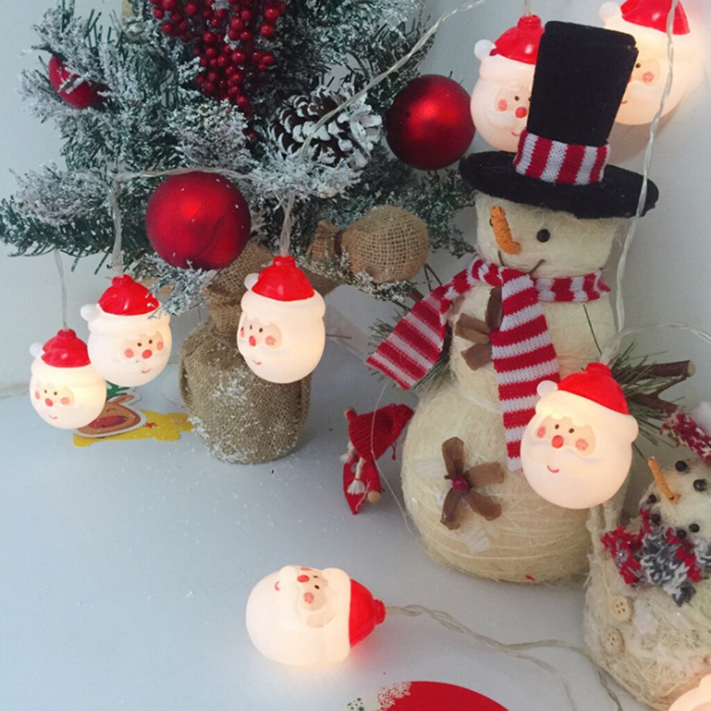 10LED Santa Clausli Ghts Kerst Serie Lichten Decoratieve Verlichting Kerst Decoraties Voor Huis Gelukkig Nieuwjaar
