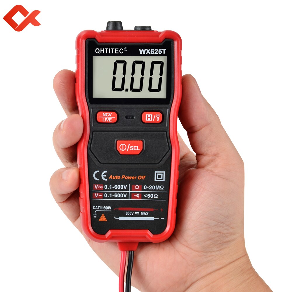 Automatische Multimeter Digitale Ncv Auto Range Ac Dc Voltage Ohm Meter Smart Mini Multimeter Reparatie Tools Voor Elektricien WX625T