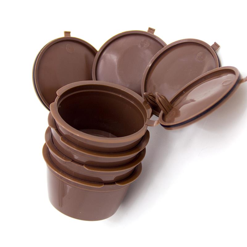 Lemonbest 4pcs Coffee Capsule Plastic Capsule Refillable Reusable Fits For Dolce Gusto Coffee Machines With Spoon