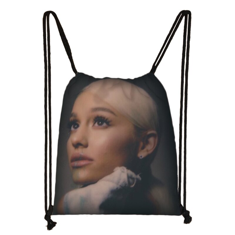 Ariana Grande 3D Drawstring Bag Printing Backpack Daily Casual Boys Girls knapsack Drawstring Bags: 008