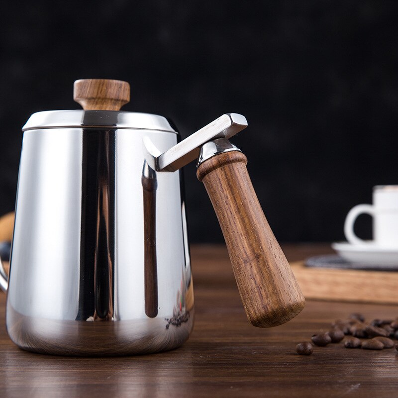 Seluna Houten Handvat Rvs Zwanenhals Waterkoker Hand Drip Koffie Pot Giet Over Koffie Thee Pot Barista Koffie Maker Brouwer