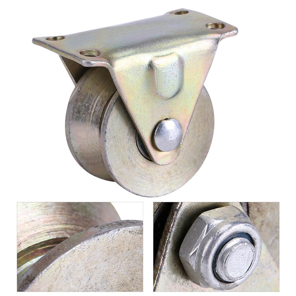 2pcs 2inch V Type Wheel Track Rail With Bracket Sliding Gate Roller Steel Sliding Gate Roller Steel V Type Wheels