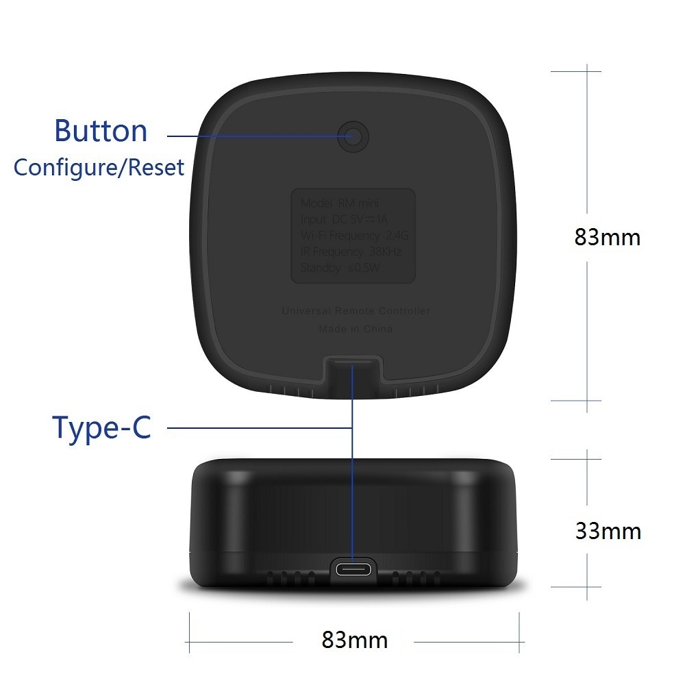 Tuya Rm Mini Smart Universal IR Remote Controller,AI Voice Control AC, TV Box via Alexa ,Google Home ,Wifi Control by APP