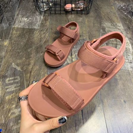 Sandalias de plataforma de cuero directo de fábrica zapatos de cuero grueso de mujer de verano hebilla de de fondo grueso casual de mujer