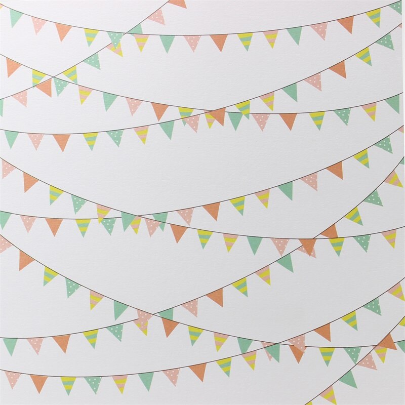 KSCRAFT 12pcs 6" Single-side Printed Birthday Party pattern papercraft art paper handmade scrapbooking kit set book