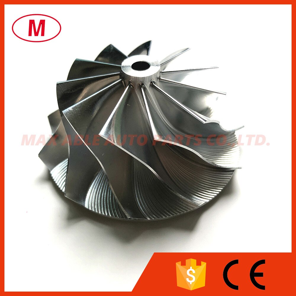 K04 43.30/56.08mm 11+0 blades Performance Turbo Billet compressor wheel/Aluminum 2618/Milling wheel for Turbocharger Cartridge