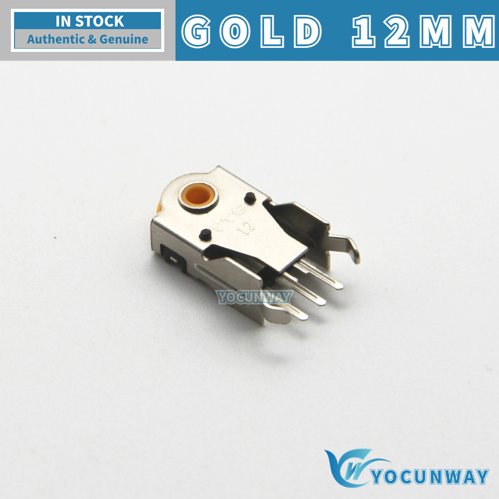 TTC 7-8-9-10-11-12-13-14-15-16mm Rotary Mouse Scroll Gold Wheel Encoder With 1.74mm Hole Mark,20-40g Force For PC Mouse: GRAY