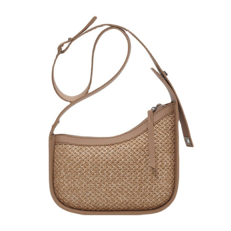 Zomer Stro Oksel Schoudertassen Voor Vrouwen Mode Vrouwen Handtas Vrouwelijke Strand Reizen Crossbody Tas