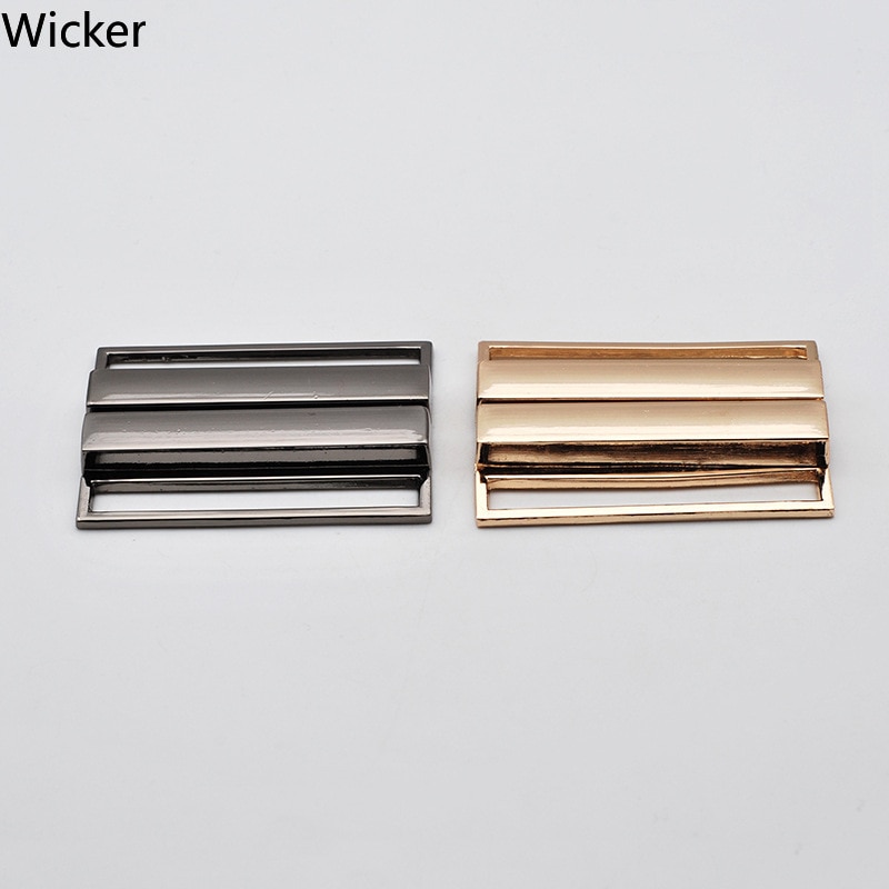 Hebillas de cinturón de Metal combinadas para mujer, hebillas rectangulares de 40/50 MM, abrigo de plumón, broche de trabajo de cuero, 2 uds.